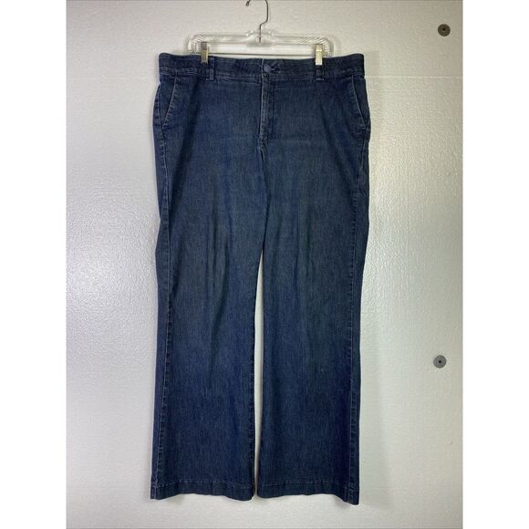 Lee Platinum Label Jeans Womens 18 Blue Denim‎ Stretchy No Gap Waist Band Mom - Picture 2 of 13